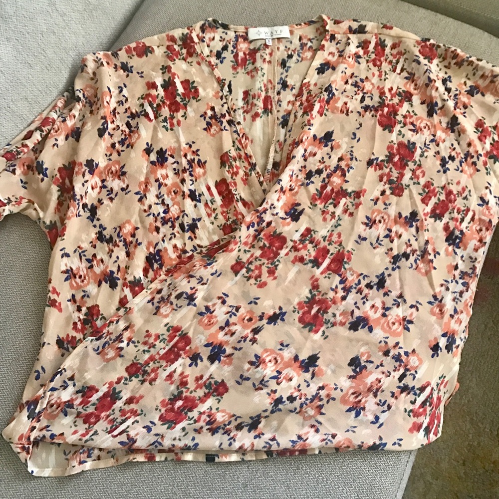 Floral wrap top